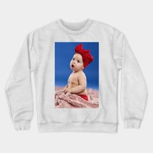 Adorable seven months babygirl Crewneck Sweatshirt